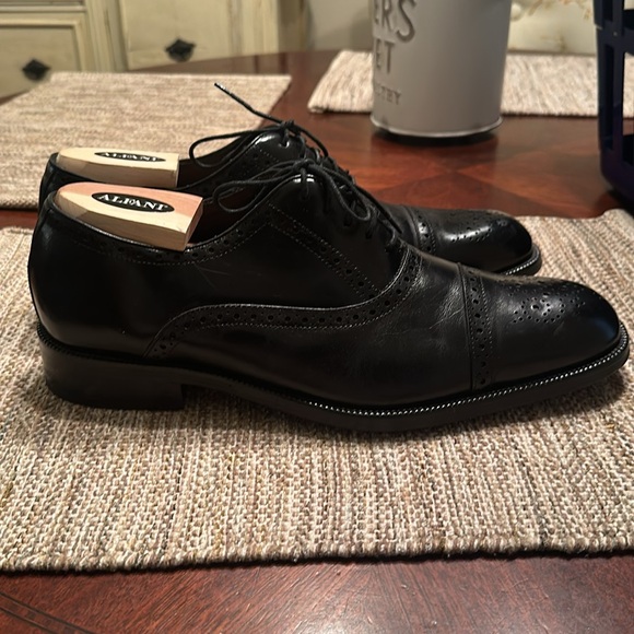 Belvedere Studio black cap toe dress shoe - Picture 2 of 4